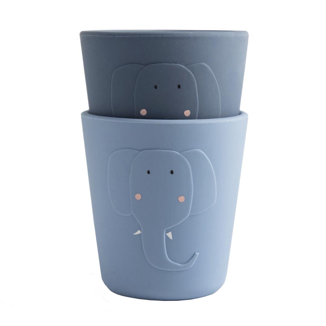 Silikon Becher 2-pack - Mrs. Elephant